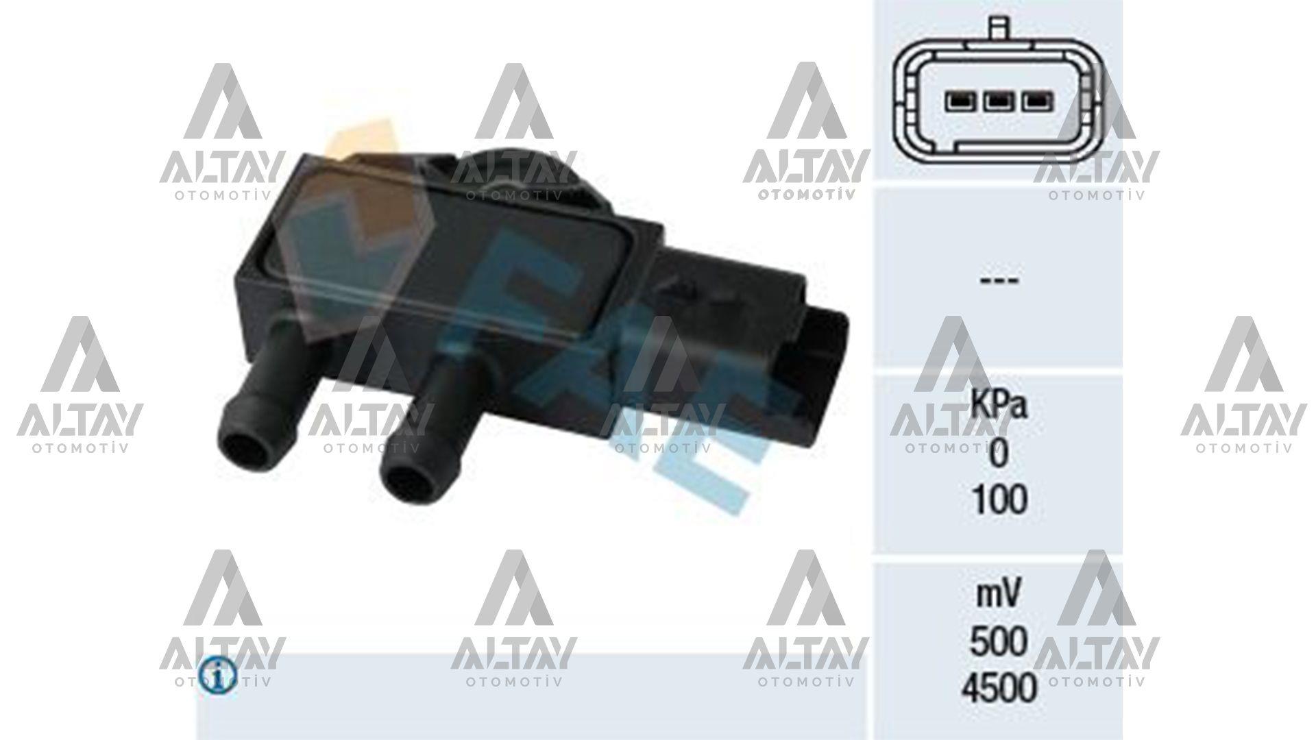 SENSÖR EGZOZ BASINÇ 308 II / 3008 / 208 / SCUDO / MINI / CROSSLAND X / GRANDLAND X 12= B16DT- DV6FD 1.6 HDI- 2.0 H
