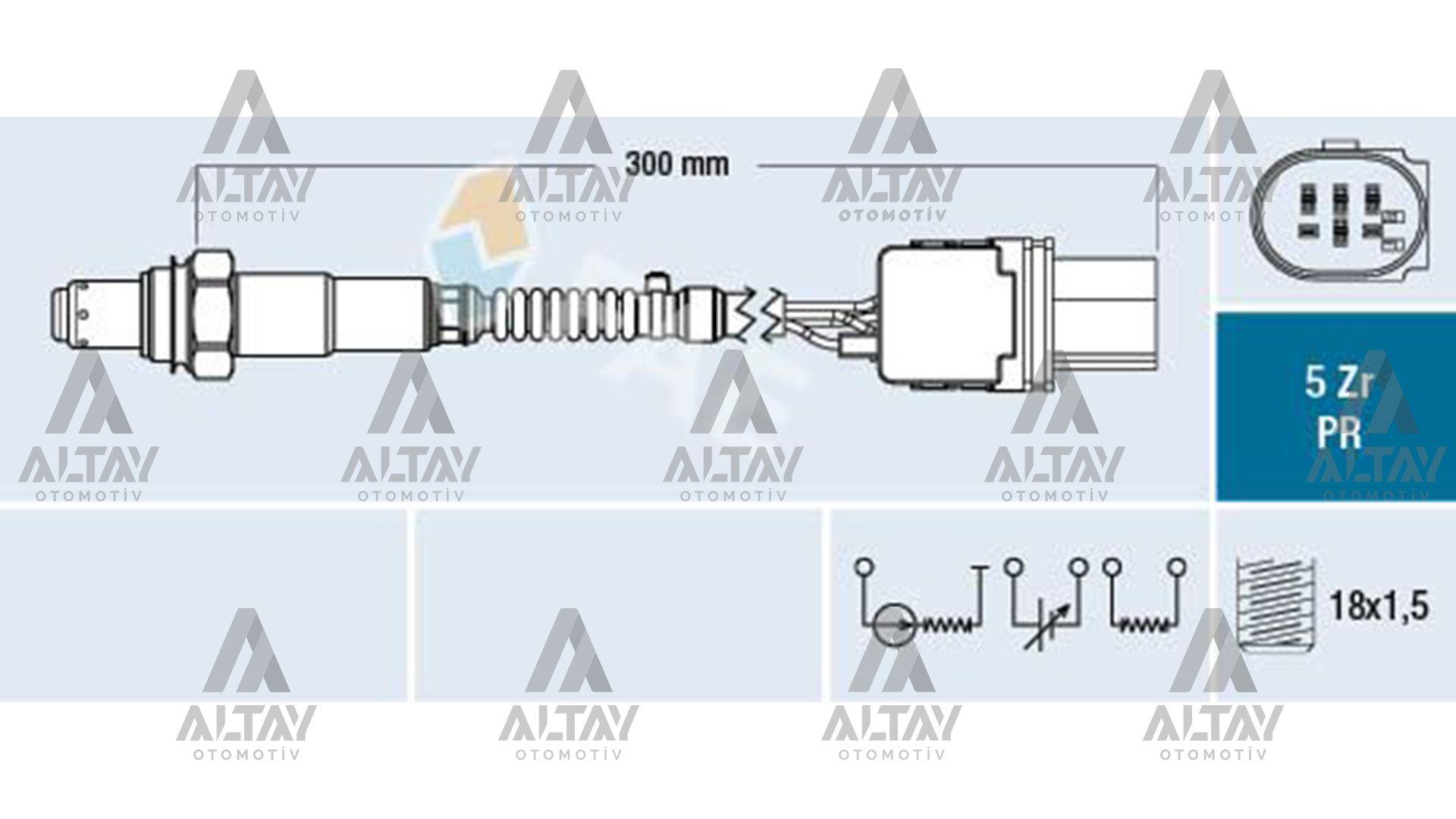 SENSÖR OKSİJEN 207 / 208 / 308 / 3008 / 5008 / PARTNER / C4 07= 1.4İ-1.6İ 16V  EP3 / EP6