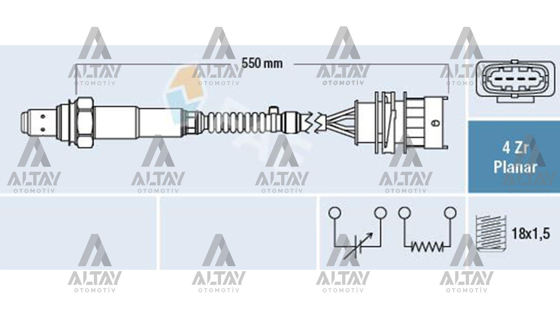 SENSÖR OKSİJEN ASTRA G / ASTRA H / VECTRA C / ZAFIRA B / MERIVA A Z16XE-Z16XEP (P1)