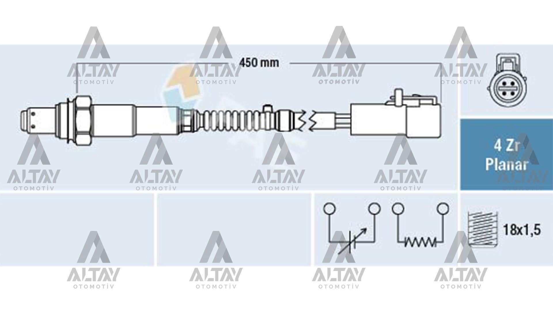 SENSÖR OKSİJEN C MAX II 10= (DXA - CB7. DXA - CEU) 1.6 TI  / FOCUS / C MAX 03-07 (DM2 1.6 / FOCUS II 04-11 MAVİ