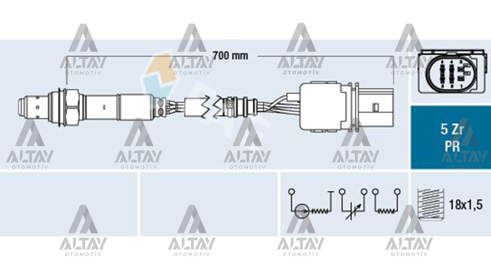 SENSÖR OKSİJEN GOLF / JETTA / İBİZA / LEON / FABİA / OCTAVİA / RAPİD / YETİ / ROOMSTER 09= CBZA-CBZB 1.2 ÖN