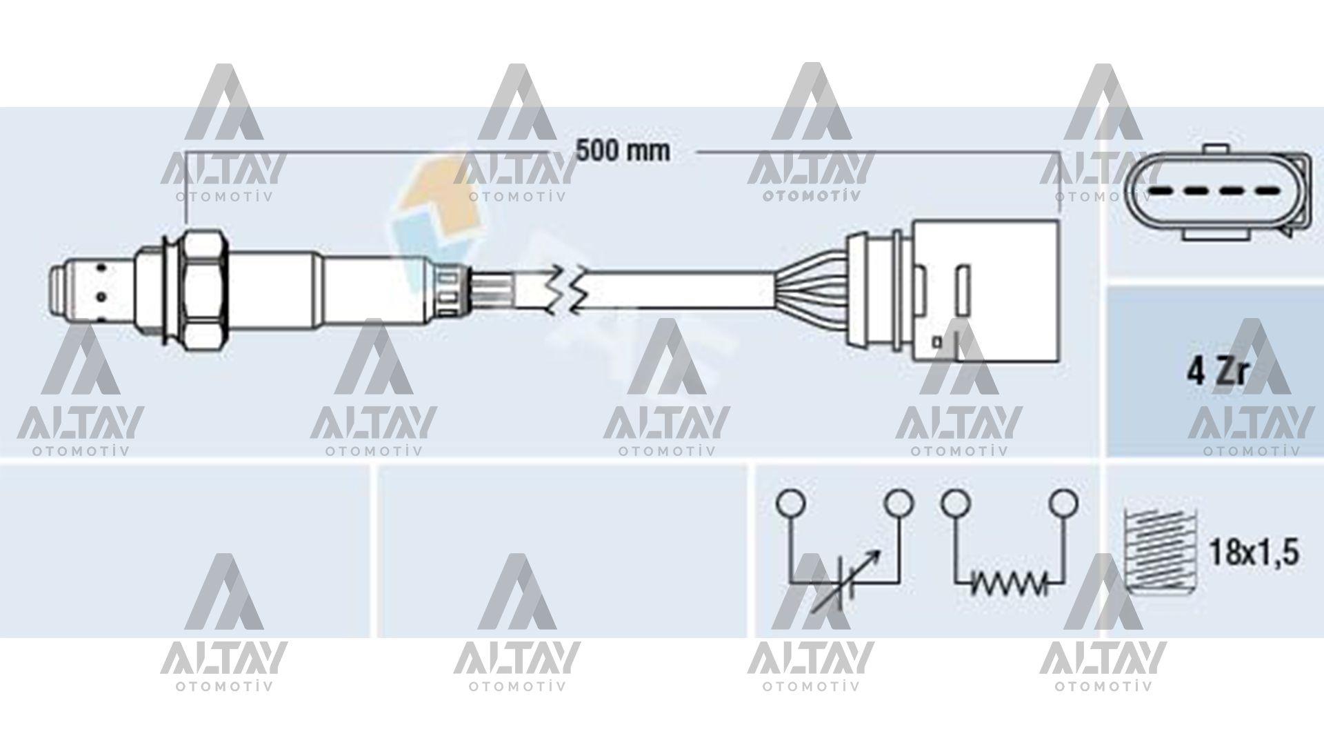 SENSÖR OKSİJEN GOLF4 / BORA / A3 / TOLEDO 97-04 AKL-AEH ÖN