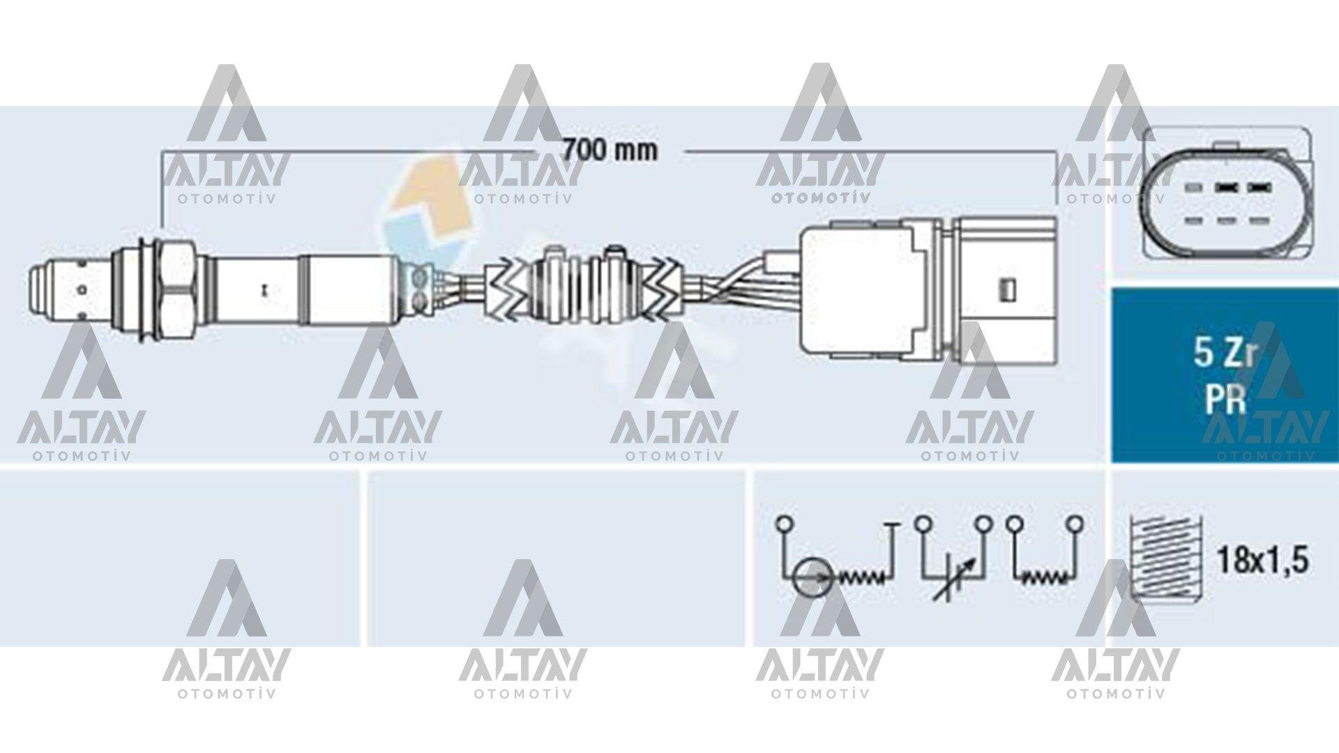 SENSÖR OKSİJEN GOLF5 / GOLF6 / JETTA / A3 / LEON 04-12 BSE-BGU 1.6 ÖN