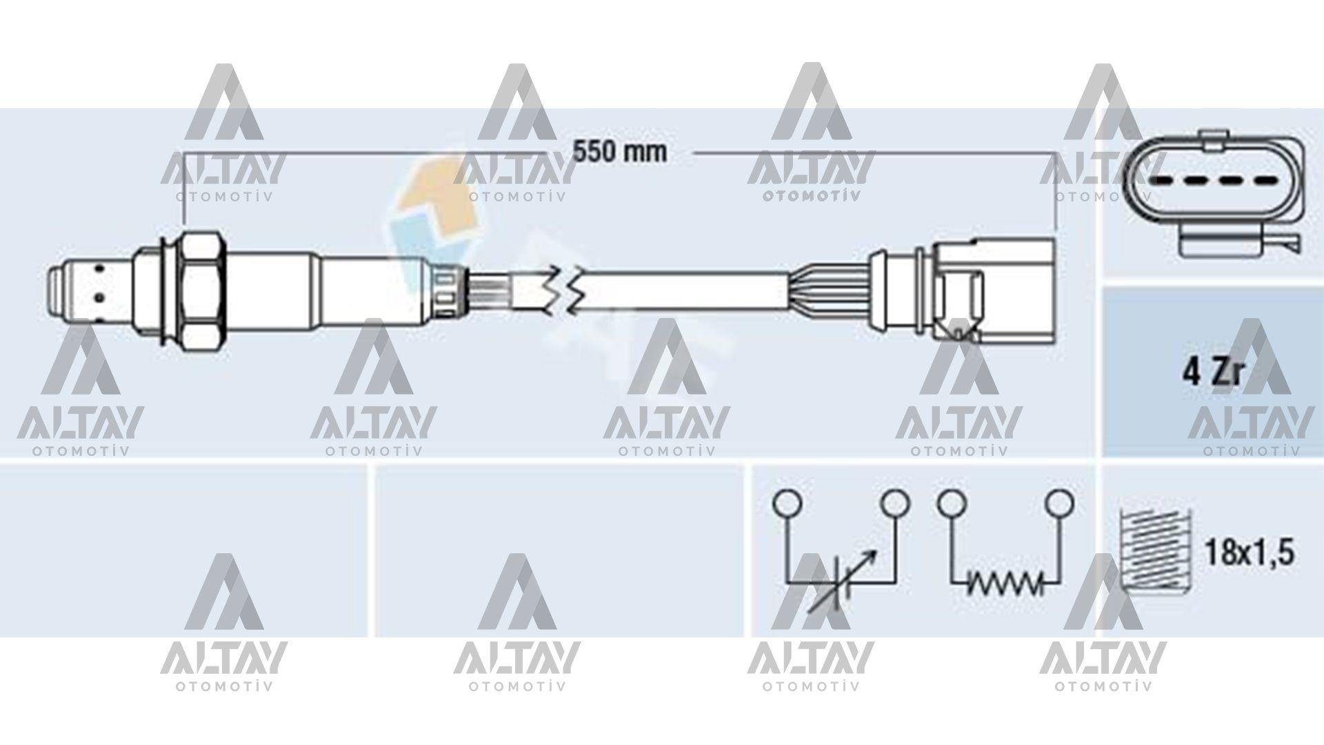 SENSÖR OKSİJEN GOLF5 / GOLF6 / JETTA / TİGUAN 04-13 CAXA 1.4 TSİ ARKA