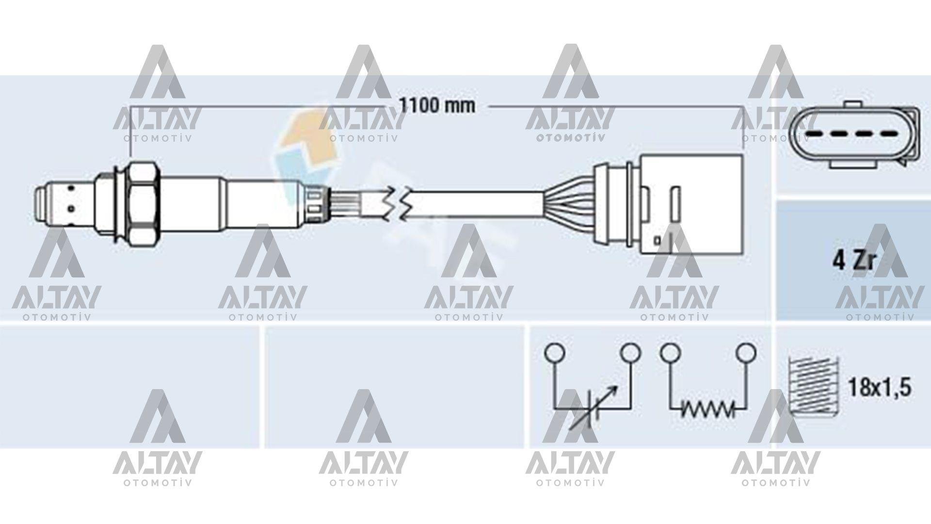 SENSÖR OKSİJEN PASSAT / A4 00-04 ALZ 1.6 ÖN