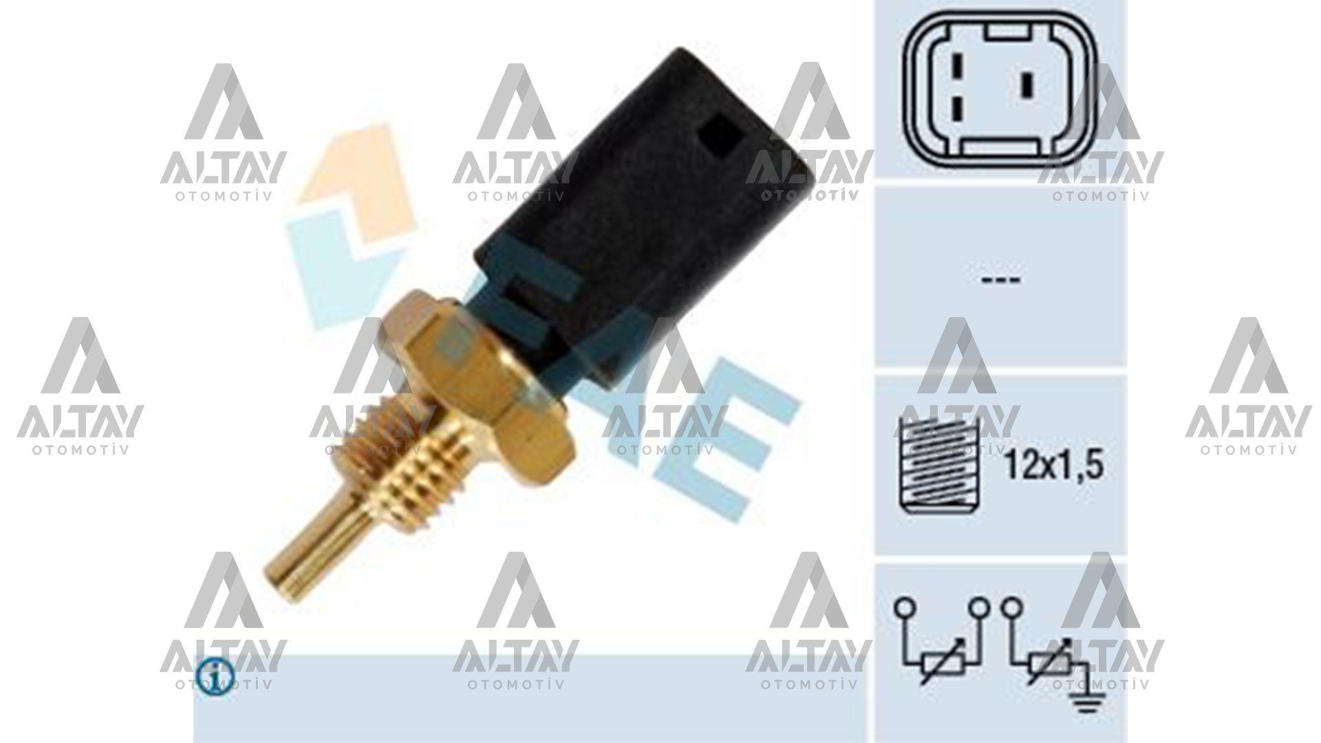 SENSÖR SOĞUTMA SIVI SICAKLIK CLIO / LAGUNA I-II / MEGANE I-II / LOGAN / SANDERO SİYAH 3 FİŞLİ