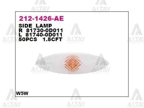 SİNYAL LAMBASI ÇAMURLUK YARIS  99-05 DUYLU SOL