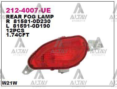 SİS LAMBASI YARIS 14= ARKA SOL