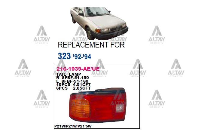 STOP LAMBASI 323  93-95 SEDAN DUYLU SOL