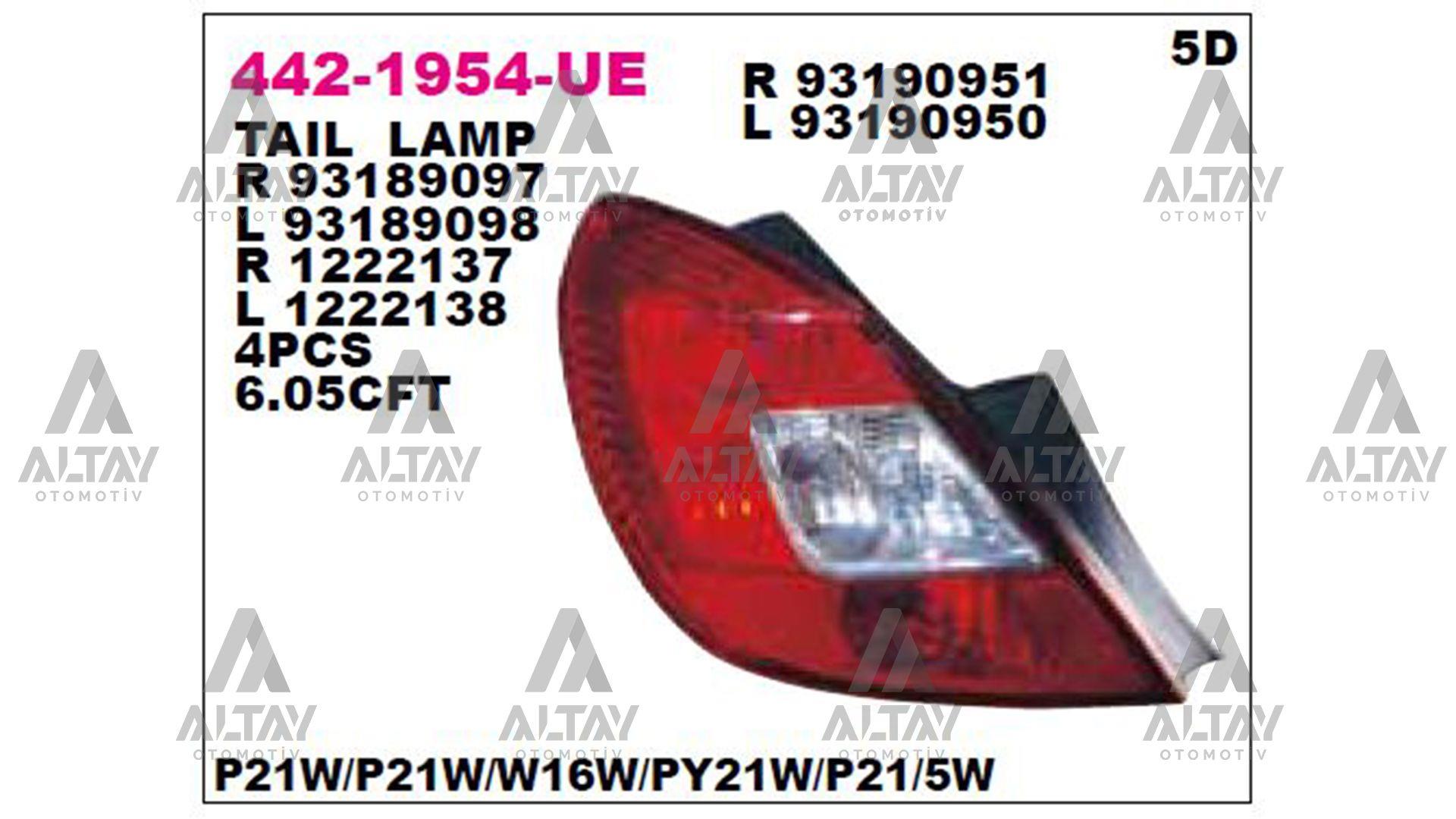 STOP LAMBASI CORSA D 08-14 SAĞ