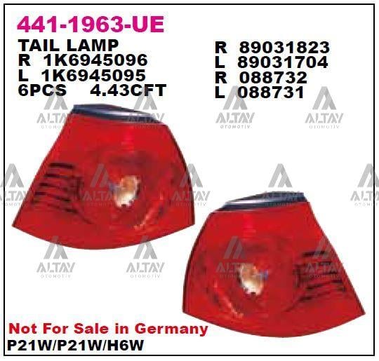 STOP LAMBASI GOLF5 DIŞ 04-09 SAĞ