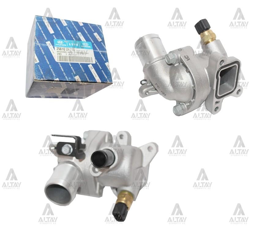 TERMOSTAT KAPAK KOMPLE ALT ÜST ACCENT 11= BLUE / I-20 1.4 / I-30 12-16 DİZEL