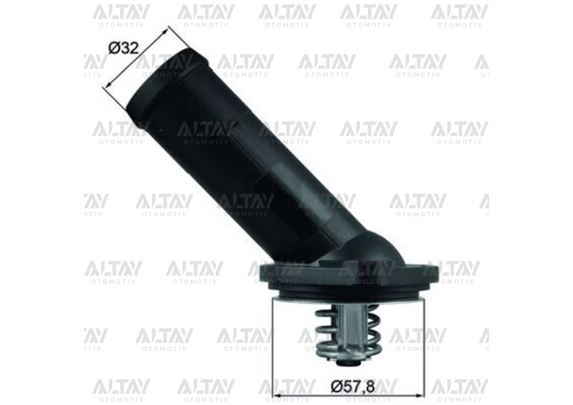 TERMOSTAT KOMPLE GOLF5 / PASSAT / JETTA / POLO / LEON / OCTAVİA 10-13 CAYA-CAYB-CAYC-CAYD 1.6 TDI