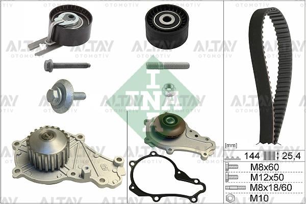 TRİGER SETİ + DEVİRDAİM  FİESTA / FUSION 1.4TDI  02= / 206 / 207 / 307 / BIPPER / CİTROEN C2 / C3 / NEMO  DV4  1.4 HDI  02= 144 DİŞ