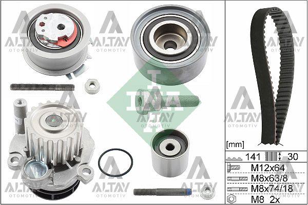 TRİGER SETİ + DEVİRDAİM PASSAT / GOLF5 / JETTA / A3 / A4 / A6 07-11 BKP-BKD-BMN-BMR-BUZ-BRE 2.0 TDİ (03G109244A) (GENİŞ DELİK 12 MM)