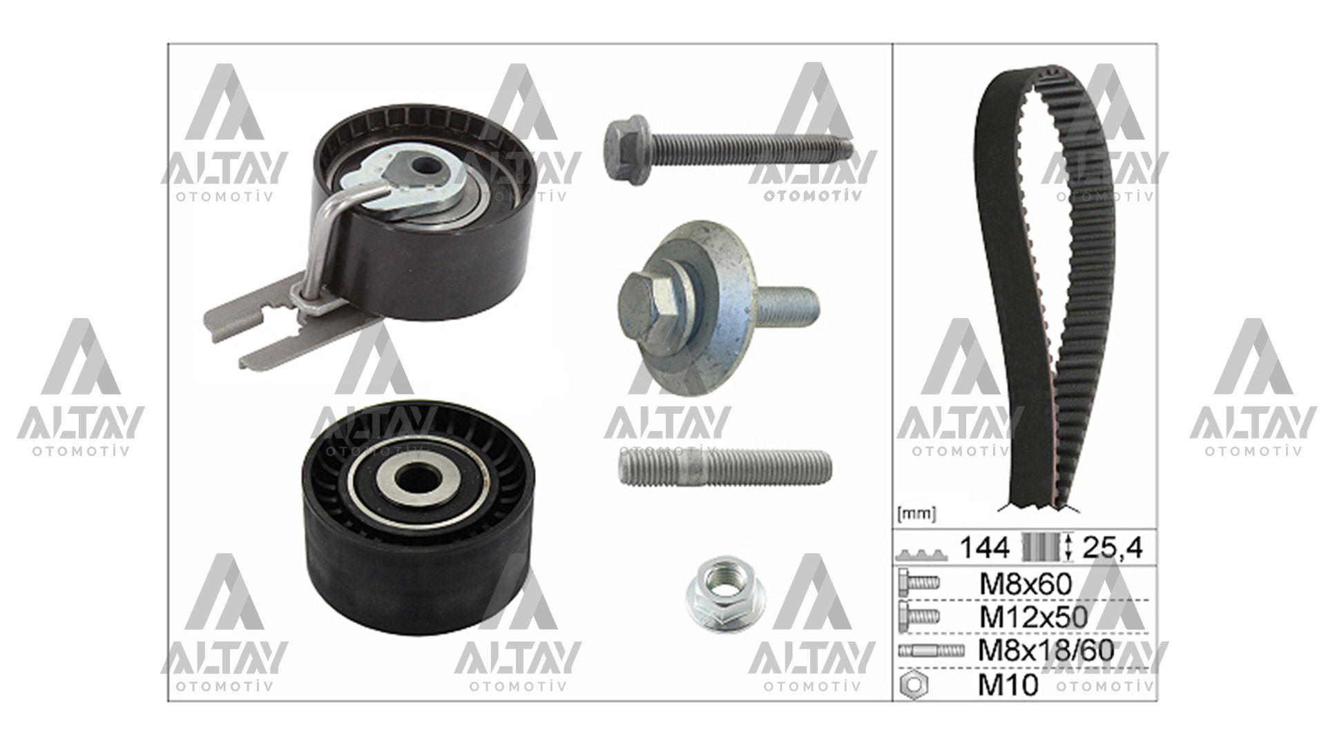 TRİGER SETİ  FİESTA / FUSION 1.4TDI  02= / 206 / 207 / 307 / BIPPER / CİTROEN C2 / C3 / NEMO  DV4  1.4 HDI  02= 144 DİŞ