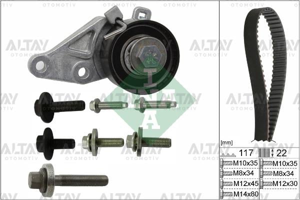 TRİGER SETİ  FORD FOCUS 95-05 / FIESTA / FUSION / VOLVO S40  100PS 98-06  117 DİŞ