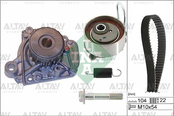 TRİGER SETİ+DEVİRDAM HONDA CIVIC 01-06 VTEC2 / 104 DİŞ D16V1