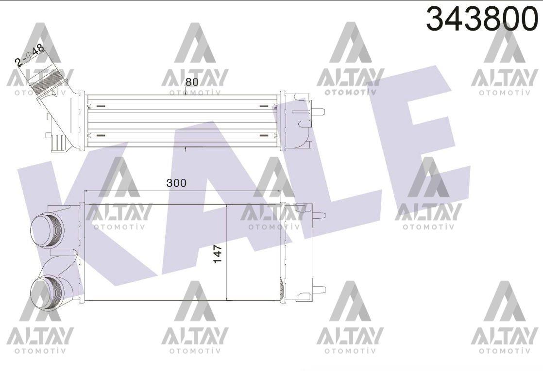 TURBO RADYATÖRÜ (INTERCOOLER) 308 / 3008 / 5008 / PARTNER 08= TEPEE C4 / BERLINGO 04= 1.6HDI