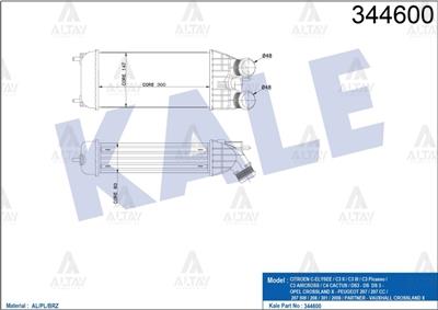 TURBO RADYATÖRÜ (INTERCOOLER) C-ELYSEE 12= / 301 12= / 207 06-12 / C3 II 09-16 1.6 HDI
