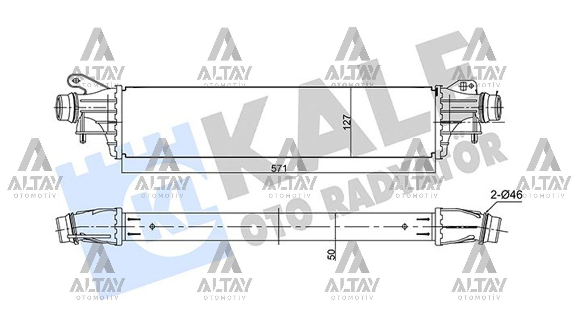 TURBO RADYATÖRÜ (INTERCOOLER) CORSA E 14= B13DTC / B13DTE