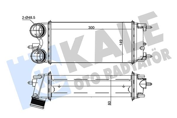 TURBO RADYATÖRÜ (INTERCOOLER) FIESTA VI 08-12 / B-MAX 12= / COURIER 14= / 1.5TDCI-1.6TDCI BRAZING