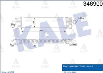 TURBO RADYATÖRÜ (INTERCOOLER) FOCUS II 04-11 / C-MAX 03-10 1.6 TDCI-2.0 TDCI