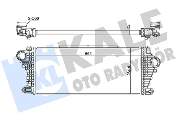 TURBO RADYATÖRÜ (INTERCOOLER) INSIGNIA B B15SFT-B16DTH-D16CFT-B20NFT-D20DTH