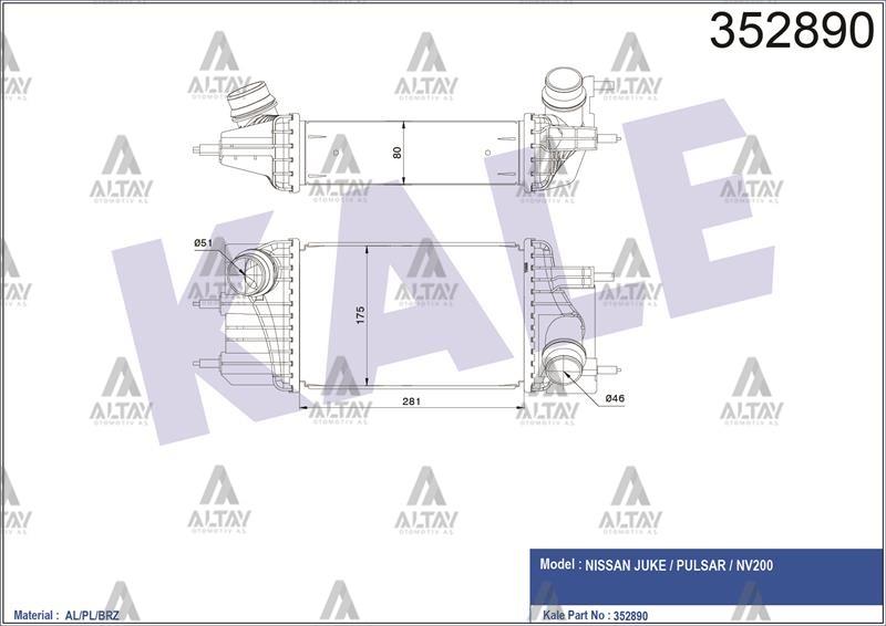 TURBO RADYATÖRÜ (INTERCOOLER) JUKE 1.5 DCI 10=