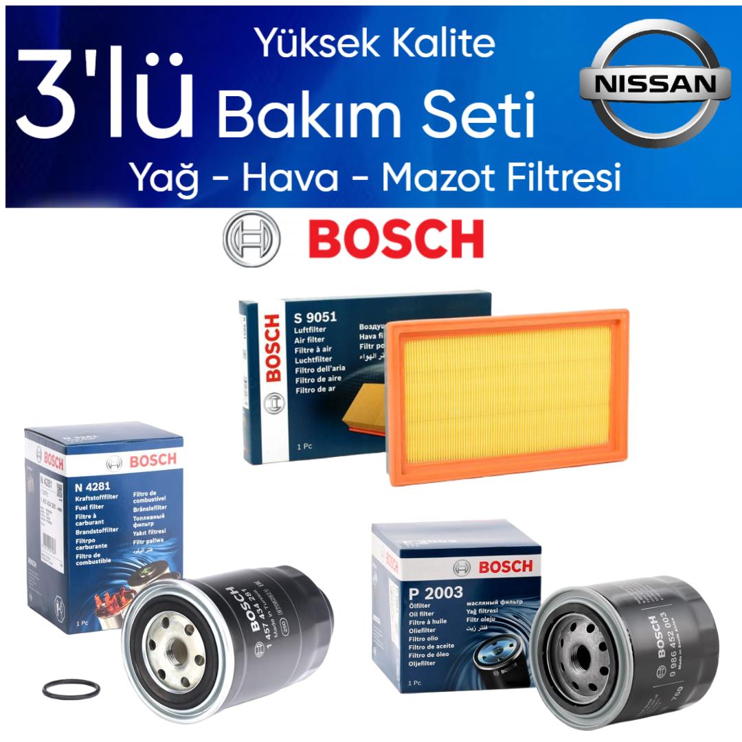 Vanette Cargo C23 1996-2001 LD23 Dizel- 3'lü Bakım Seti Yağ-Hava-Mazot Filtresi