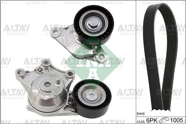 VANTİLATÖR GERGİ SETİ 3008 / 3008(P84) / 508 / 5008 / 5008(P87) / BERLİNGO(B9) / C4 PICASSO / DS5 12= DV6F/FC  V KAYIŞ SETİ