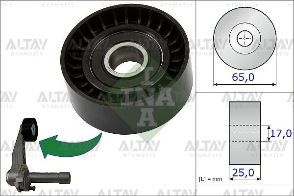 VANTİLATÖR GERGİSİ  RULMANI PARTNER TEPEE / BERLINGO / C3 / C3 PICASSO / C4 / 207 / 308 / 3008 / RCZ 1.4 1.6 (EP6C)