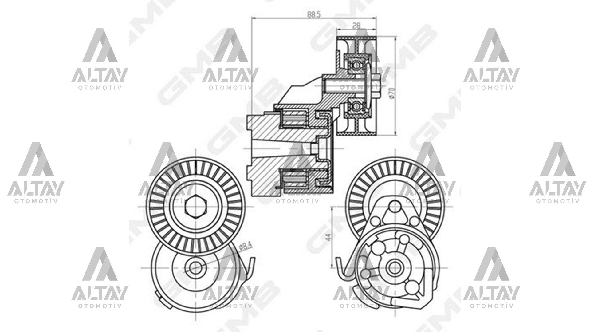 VANTİLATÖR GERGİSİ DUCATO / IVECO DAILY F1A / 35C13CC3750 / 2.3 JTD - 2.3D KOMPLE