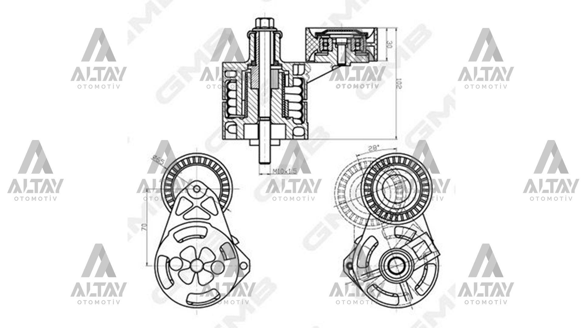 VANTİLATÖR GERGİSİ FORD TRANSIT V347 KOMPLE