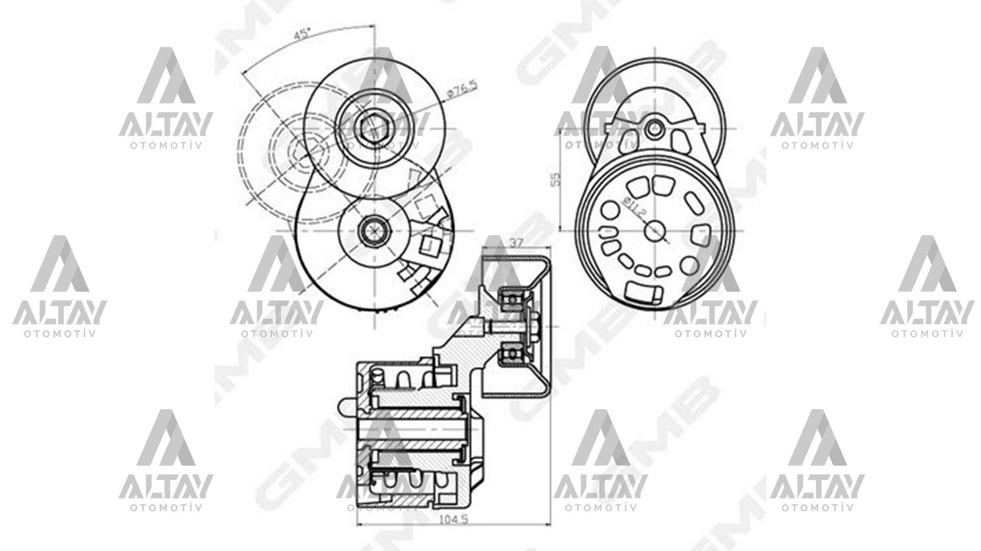 VANTİLATÖR GERGİSİ TRANSIT V-184 01= 2.4 D KOMPLE