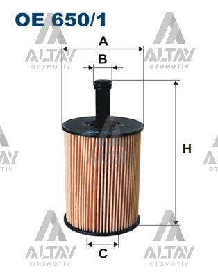 YAĞ FİLTRESİ CADDY / TRANSPORTER / POLO / PASSAT / GOLF5 04-09 1.4 TDI-1.9 TDI  BJB-AXB-BNV-BNM-AXD-BKC-BXE-BLS / OUTLANDER 07-12 / LANCER