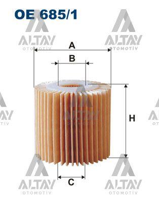YAĞ FİLTRESİ COROLLA 1.4 DİZEL D4D / YARIS 1.4 D4D / AURIS 13=