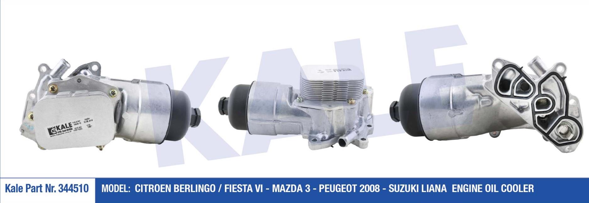 YAĞ SOĞUTUCUSU PARTNER TEPEE 08= / BERLINGO 08= 1.4 HDI-1.6 HDI KOMPLE BRAKETLI CONTALI