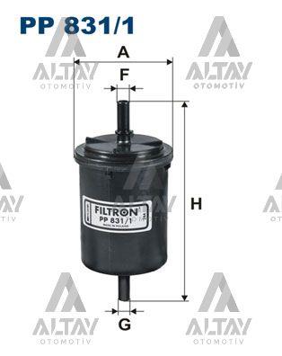 YAKIT FİLTRESİ (BENZİN) CLIO I-II-III / KANGO / MEGANE / TWINGO / C2 / C3 / C4 / XS / XS2 / SX / 106 / 306 / 307 / 206 02= 1.4-1.6İ / CORSA F / CROSSLAND / CROSSLAND X / VIVARO A SİYAH