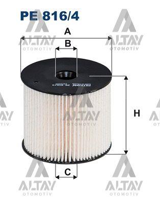 YAKIT FİLTRESİ (MAZOT) 206 / 307 / PARTNER / C5 / BERLINGO 2.0HDI / SCUDO 2.0JTD