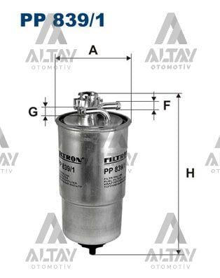 YAKIT FILTRESI (MAZOT) GOLF4 / BORA / PASSAT / LT35 / TOLEDO / FIAT PUNTO 98-03 1.9 TDI-2.5 TDI AGR-AHF-AVG-ANJ-AVR