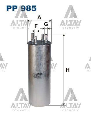 YAKIT FİLTRESİ (MAZOT) TRANSPORTER T5 / T6 / TOUAREG 04= 1.9 TDI-2.5 TDI-2.0 TDI AXB-AXC-AXD-BAC-CAAA-CAAB-CAAC-CAAD