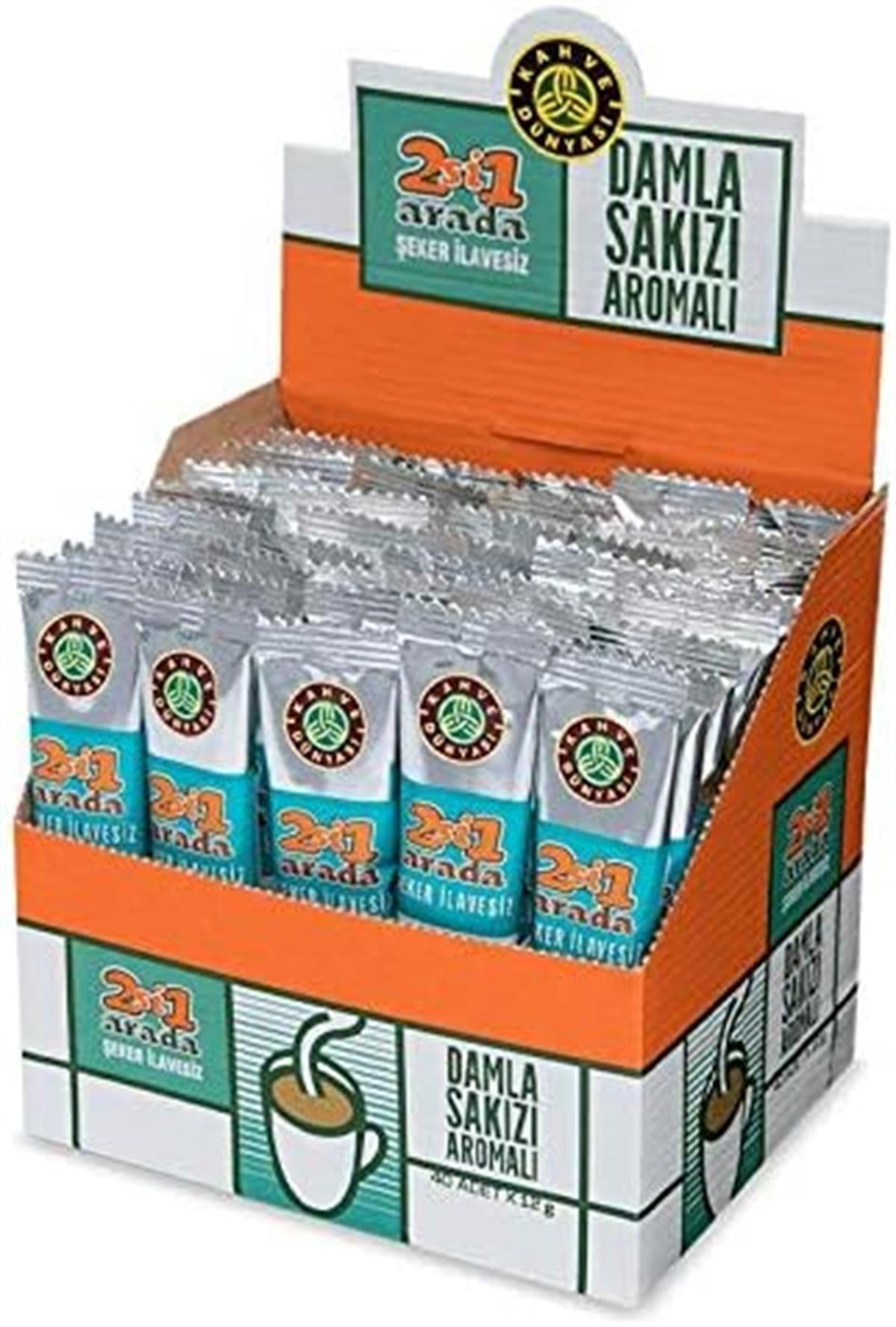 2'si 1 Arada Damla Sakızı Aromalı Hazır Kahve 40'paket