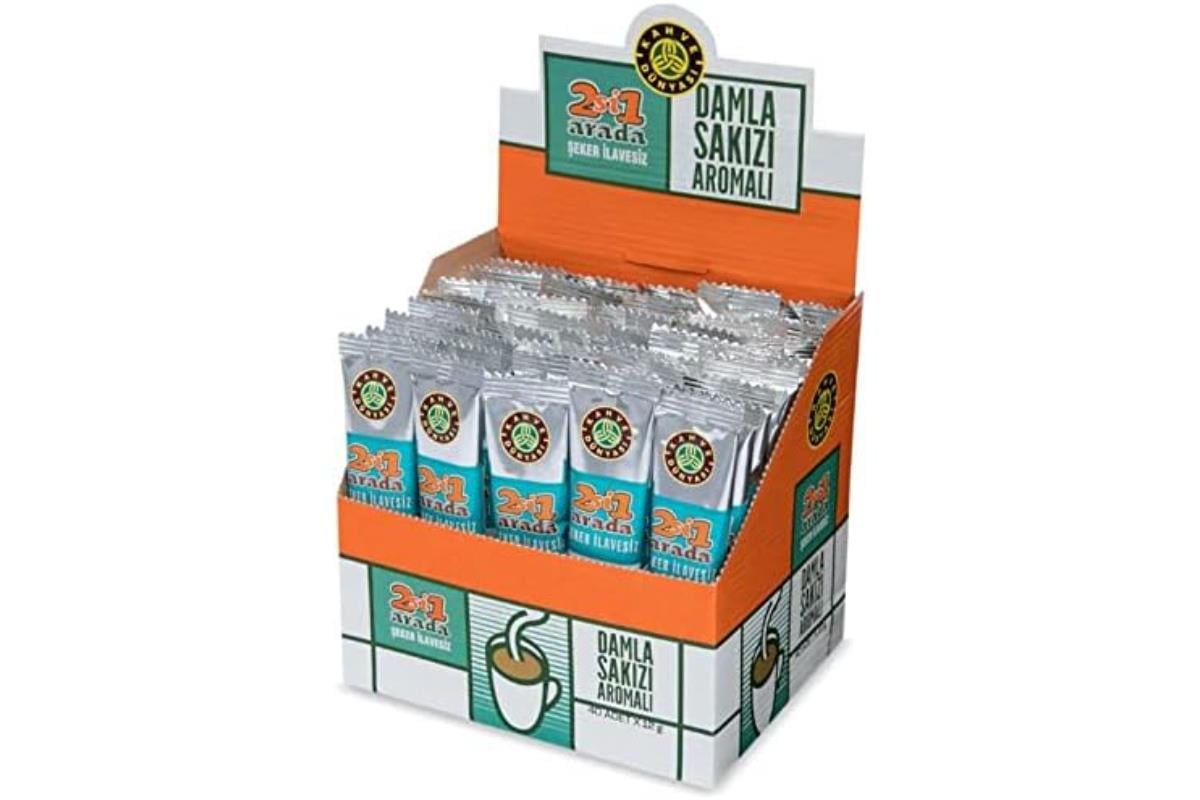 2'si 1 Arada Damla Sakızı Aromalı Hazır Kahve 12g 40'paket
