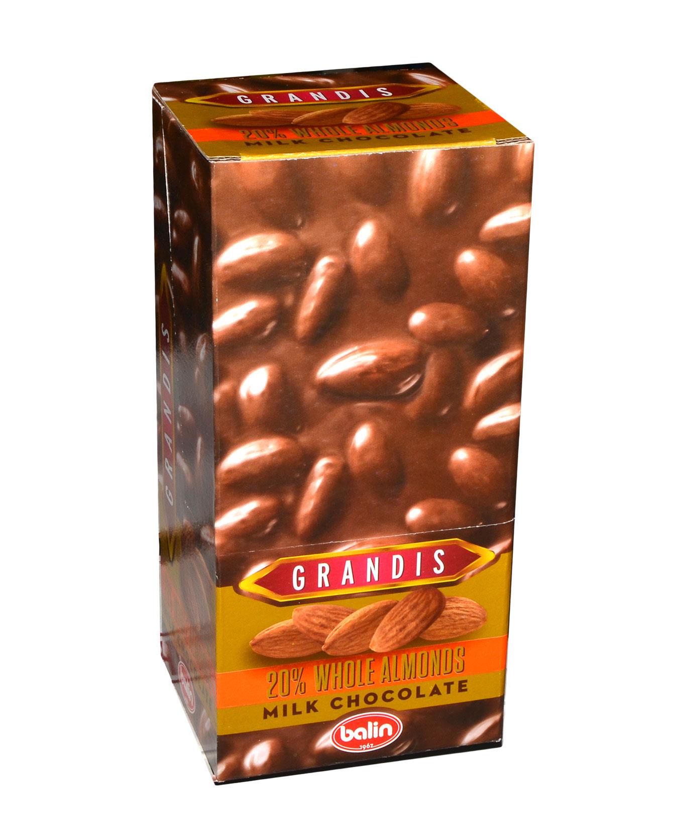 Balin Grandis Bütün Bademli Sülü Çikolata 80 g x 12 Adet