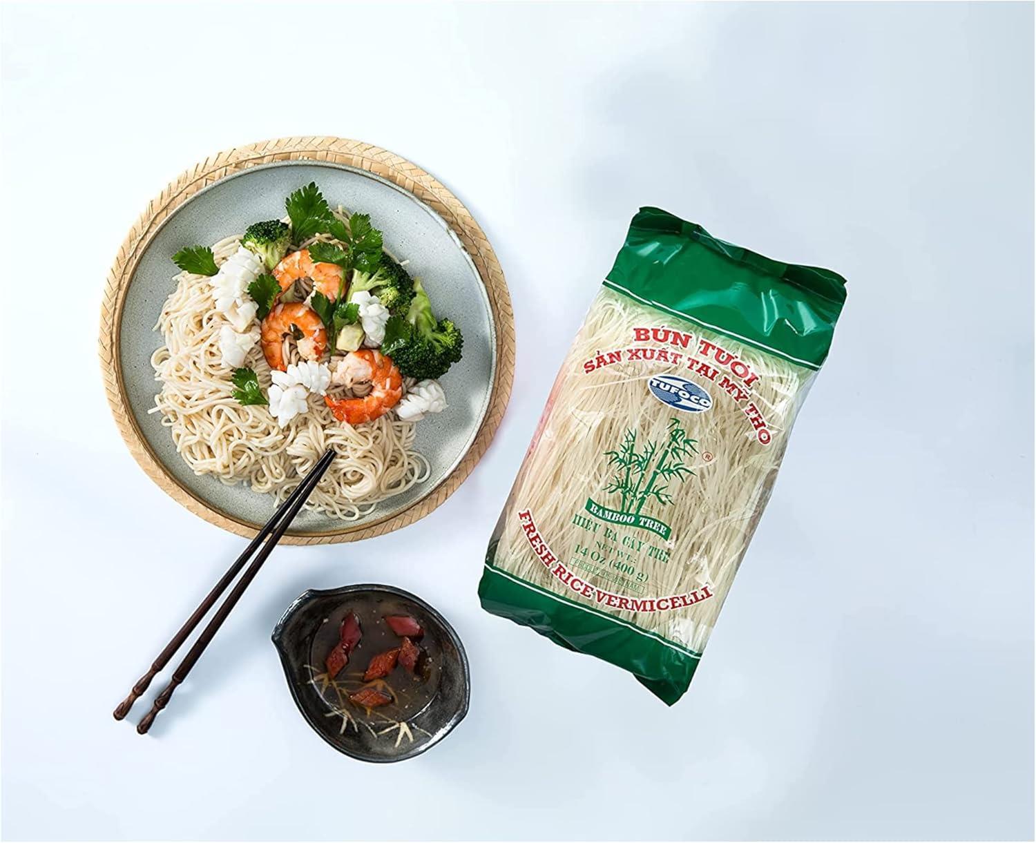 Bamboo Tree Glutensiz Tufoco Pirinç Şehriyesi Vietnamese Rice Vermicelli 400g