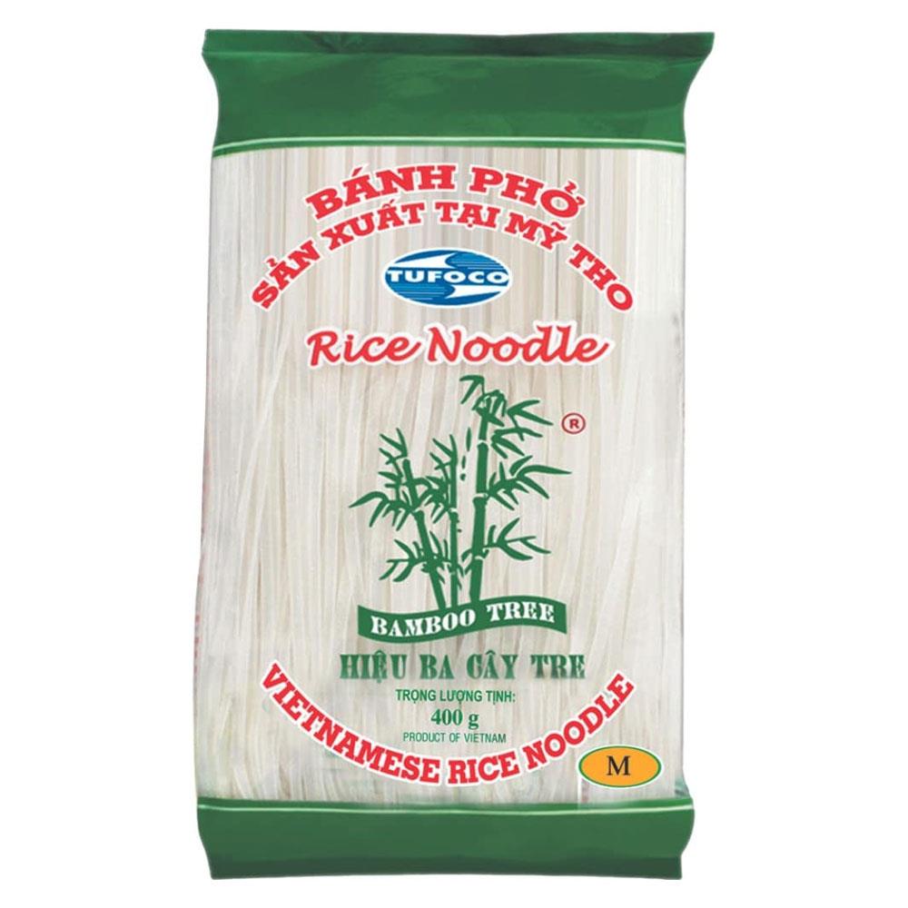 Bamboo Tree Tufoco Glutensiz Pirinç Çubukları (Makarnası) 3 mm Vietnamese Rice Noodle 400 gr x 30 Adet  