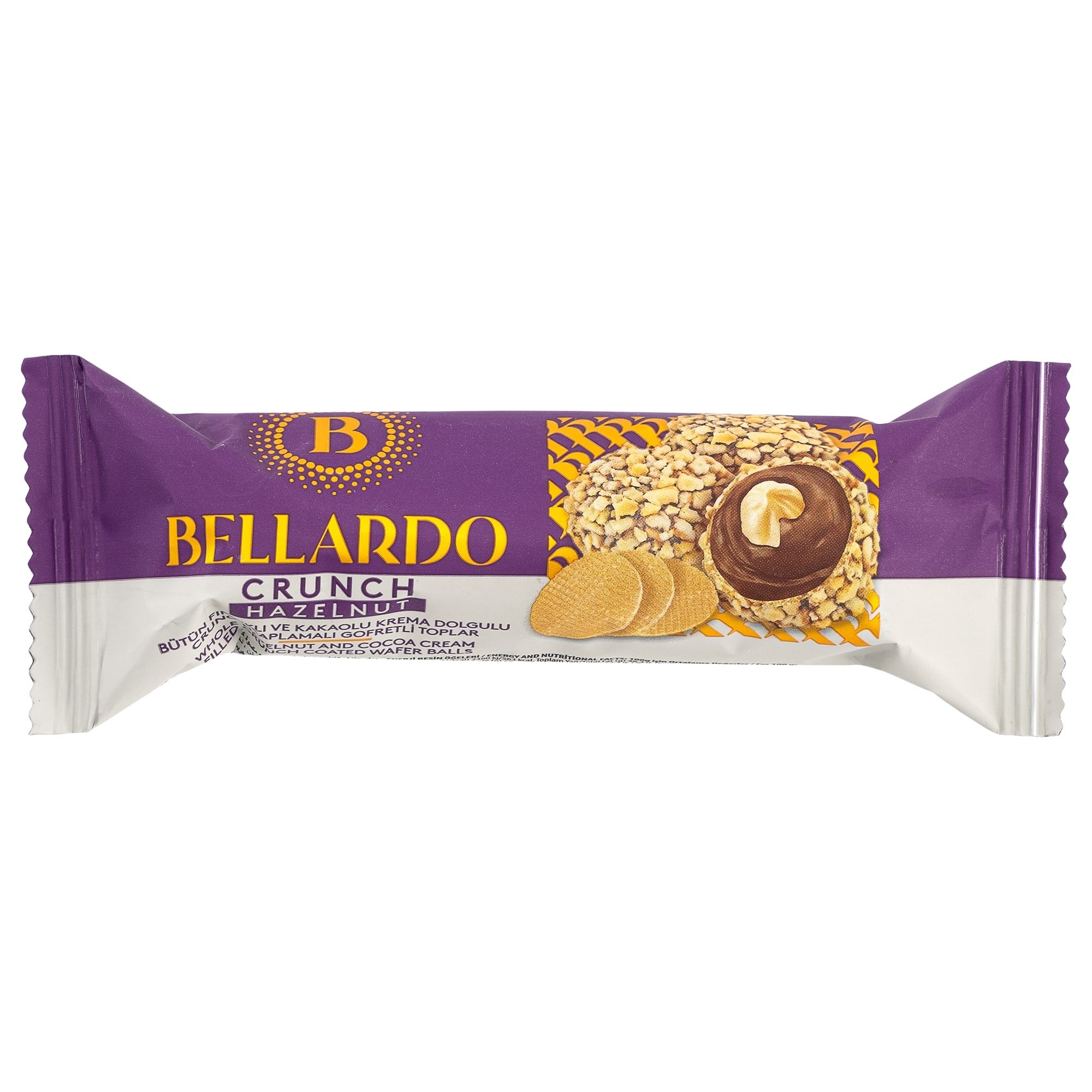 Bellardo Crunch Hazelnut Fındıklı Gofret Toplar 30 g x 16 Adet Display Kutu