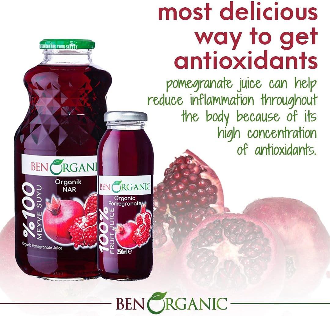 BENORGANIC Organik Nar Suyu 250 ml Cam Şişe
