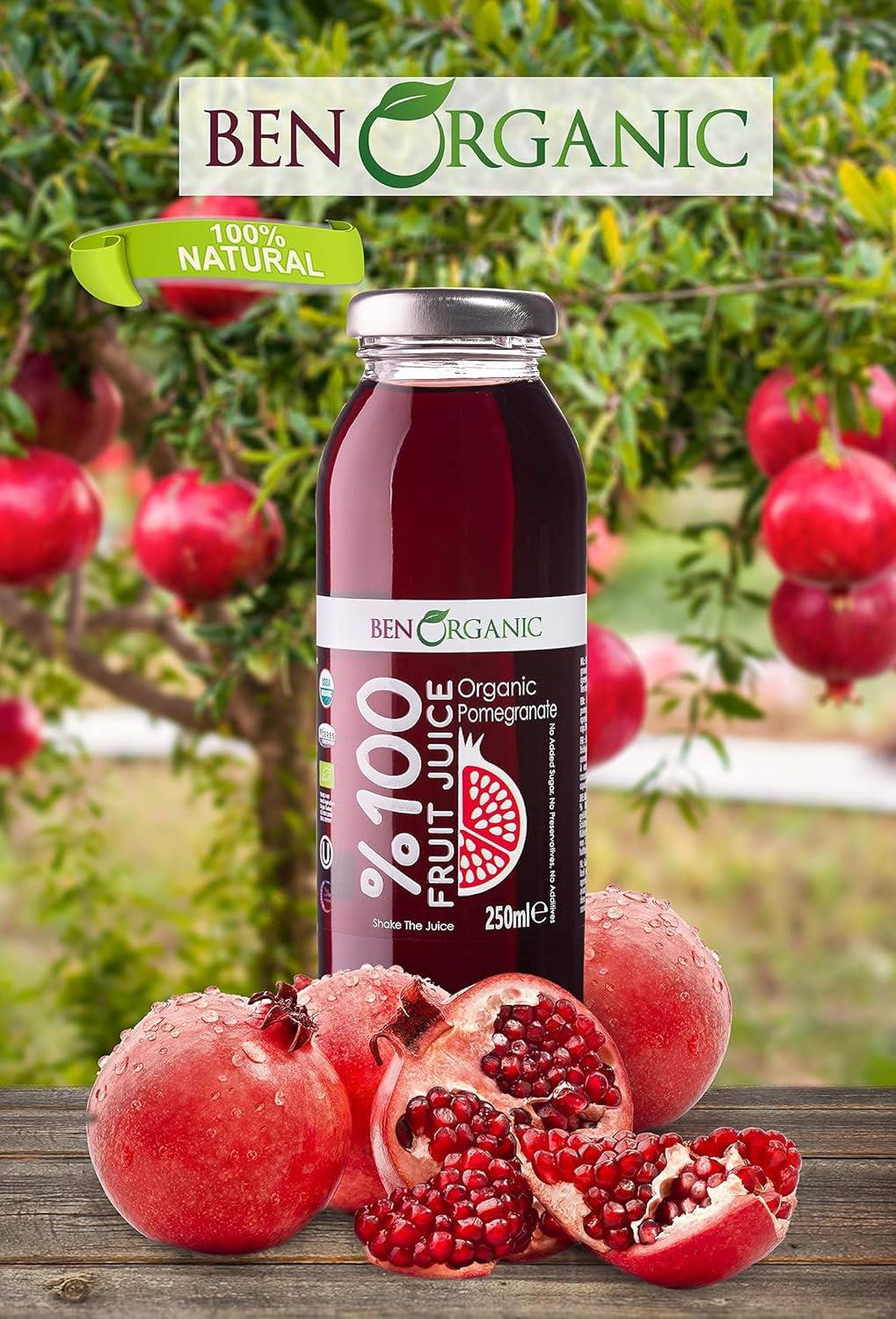 BENORGANIC Organik Nar Suyu 250 ml Cam Şişe
